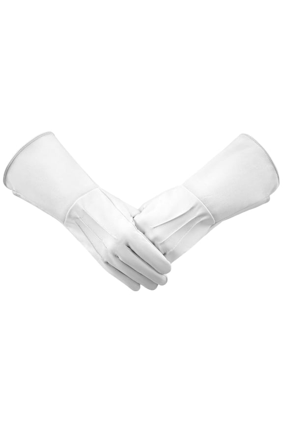 Genuine Leather Long Arm Cuff Gloves, Gauntlet Medieval Gloves For Men