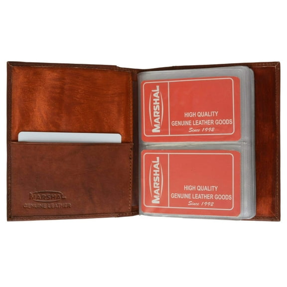 Genuine Leather Medium Bifold Credit Card Business Card Holder 2570 CF (C)