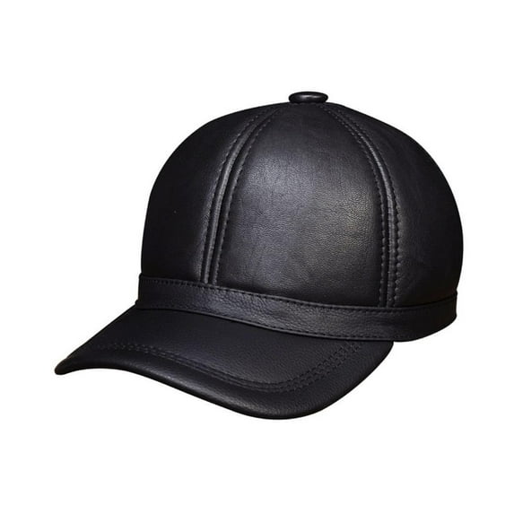 Genuine Leather Men's Baseball Cap Brand New Style Winter Russian Warm One Fu-r Caps Hats With Genuine Fu-r Inside ,Fashion