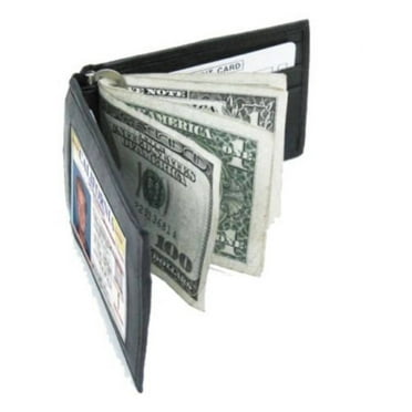 RFID Men's Leather Slim Bifold Money Clip Wallet Front Pocket Credit ...
