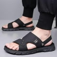 thumbnail image 1 of Genuine Leather Men's Sandals with Memory Foam Natural Cork Fashion Casual Spring And Summer Sandals Integrated Breathable Non-Slip Soft Bottom Thick Bottom Beach Sandals, 1 of 8