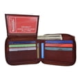 thumbnail image 1 of Genuine Leather Men's Zipper Zip-Around Organizer Bifold Wallet 1256 CF, 1 of 51