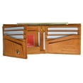 thumbnail image 1 of Genuine Leather Mens Bifold Wallet Button Snap Flap Out 1533 CF, 1 of 20