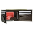 thumbnail image 1 of Genuine Leather Mens Bifold Wallet Button Snap Flap Out 1533 CF, 1 of 20
