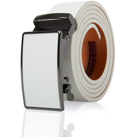 Genuine Leather Mens Ratchet Belt Belts For Men With Adjustable Automatic Buckle