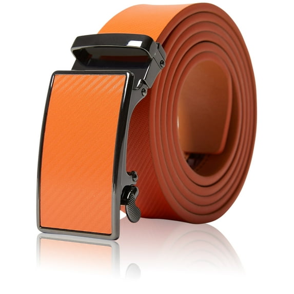 Genuine Leather Mens Ratchet Belt Belts For Men With Adjustable Automatic Buckle