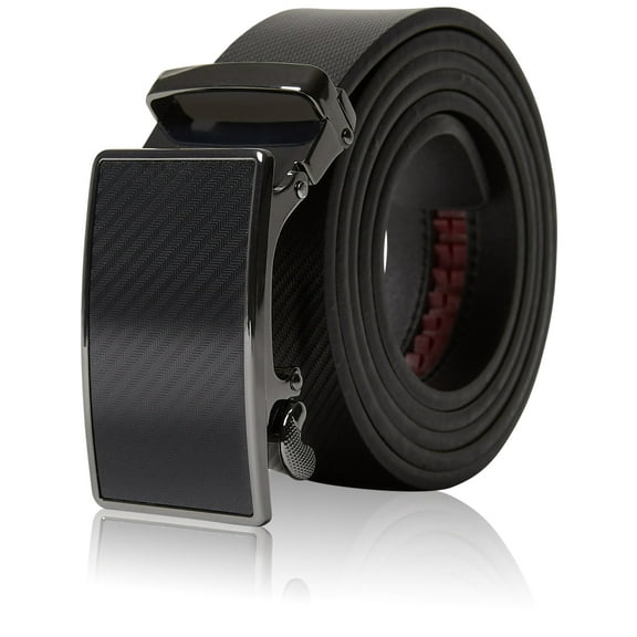 Genuine Leather Mens Ratchet Belt Belts For Men With Adjustable Automatic Buckle