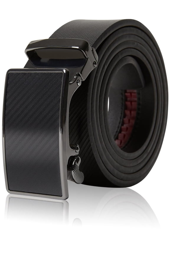 Genuine Leather Mens Ratchet Belt Belts For Men With Adjustable Automatic Buckle