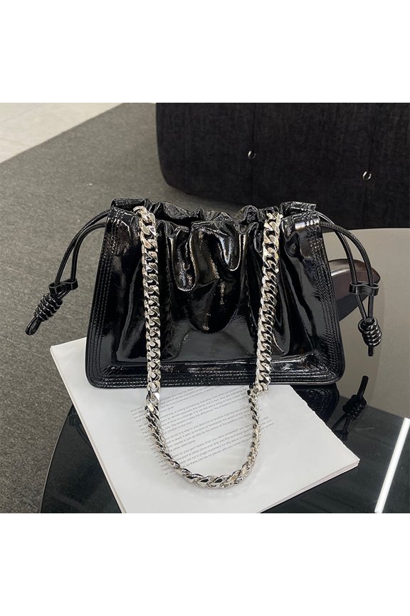 Genuine Leather Messenger Bag 2025 New Genuine Leather Versatile Crossbody Shoulder Chain Cloud Bag