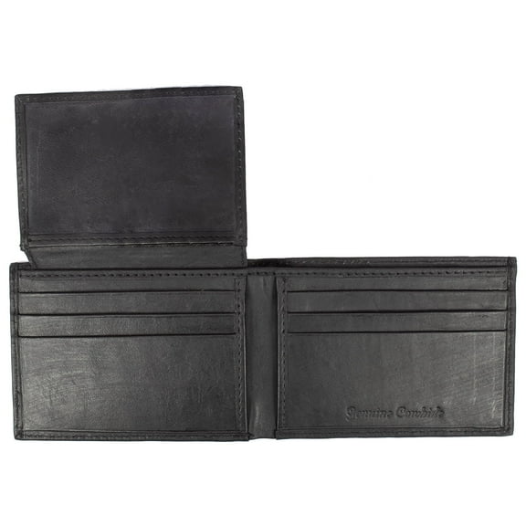 Genuine Leather Minimalist Bifold Wallet For Men, Slim Mens Wallet