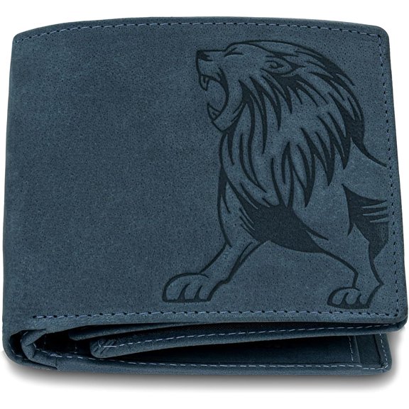 Genuine Leather Minimalist Bifold Wallet for Men Brown Credit Card ID Holder Slim Design with RFID Blocking