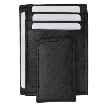 Genuine Leather Money Clip front pocket wallet with magnet clip and card ID Case 910E CF (C)