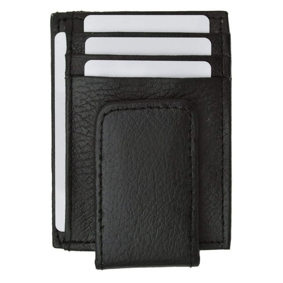 Genuine Leather Money Clip front pocket wallet with magnet clip and card ID Case 910E CF (C)