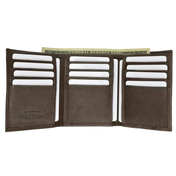 Genuine Leather Multi Credit Card Holder ID Trifold Wallet 553