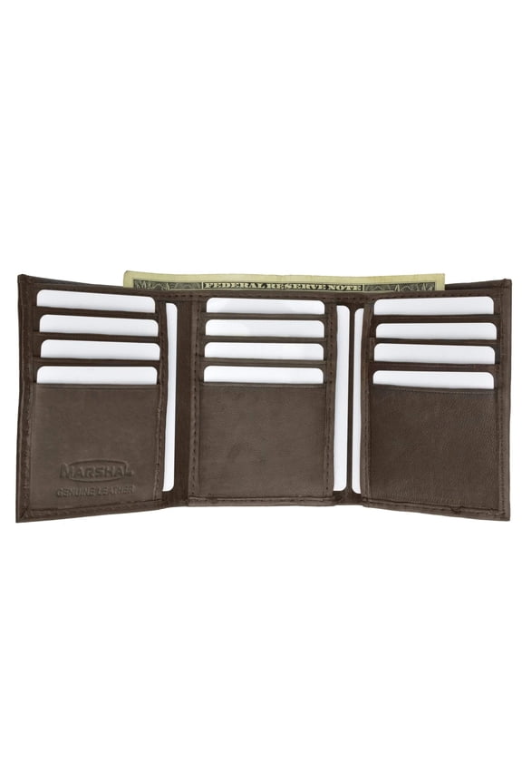 Genuine Leather Multi Credit Card Holder ID Trifold Wallet 553