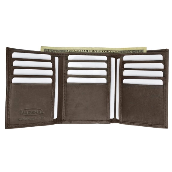 Genuine Leather Multi Credit Card Holder ID Trifold Wallet 553