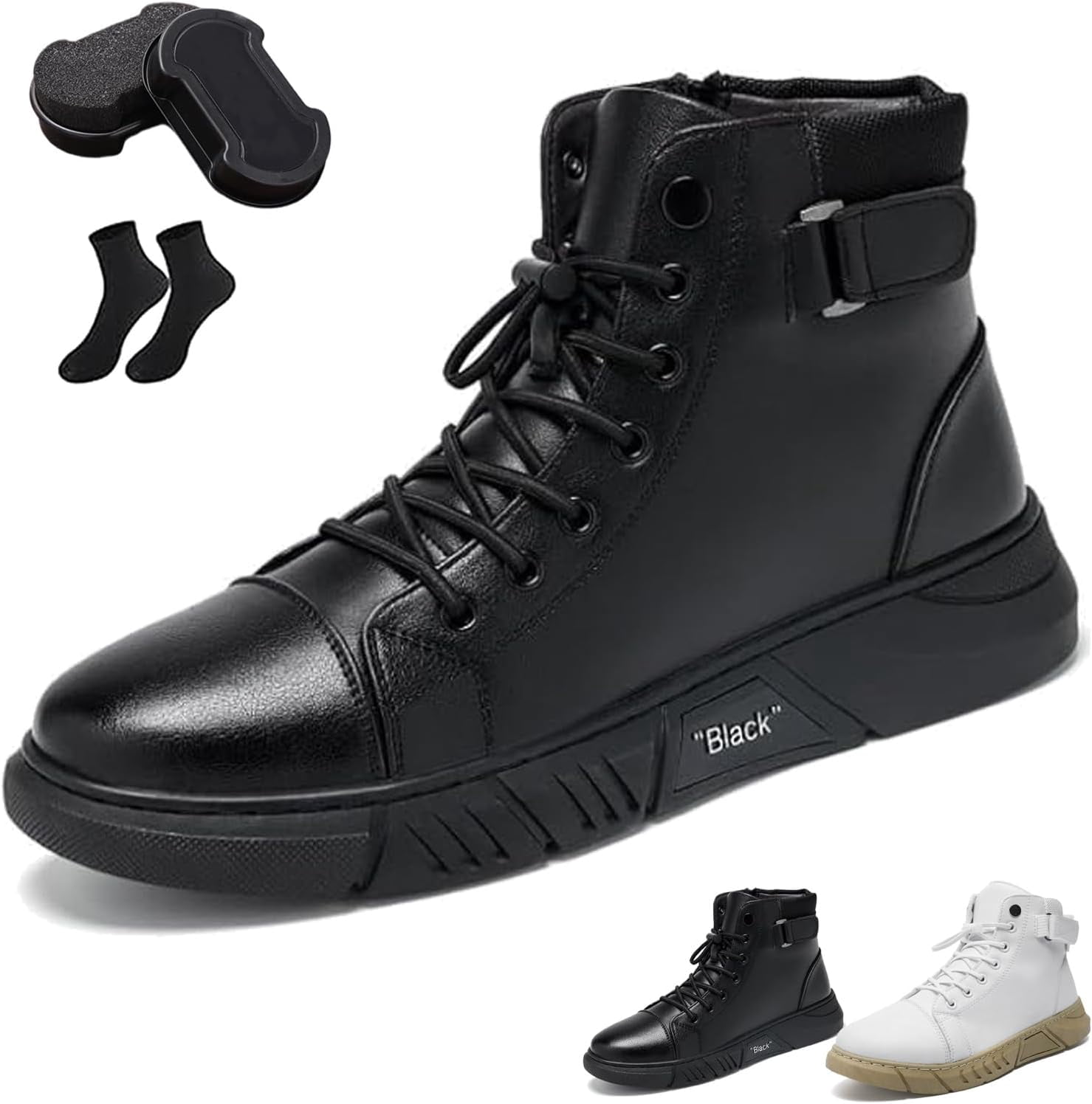 Genuine Leather Orthopedic Boots, Leather Walking & Work Boots with ...