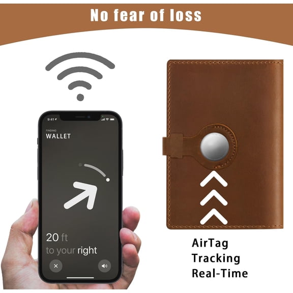 Genuine Leather Passport Holder For Travel, RFID Blocking Handmade Passport Holder with Card Case Organized & Safe, Quality Travel Essentials for Women and Men for Gifting, Brown