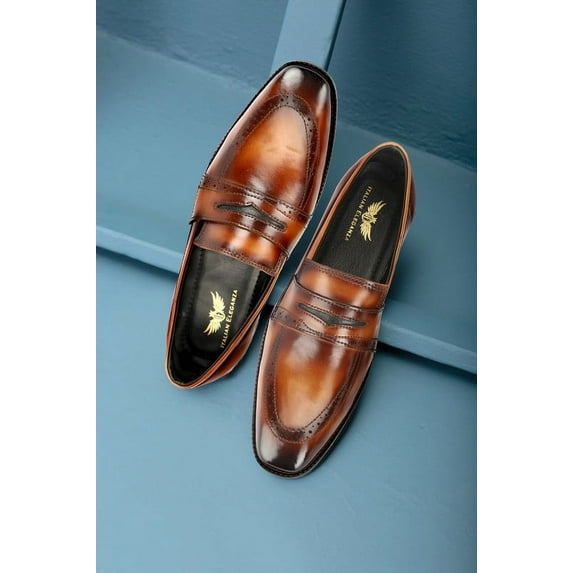 Genuine Leather Penny Loafers