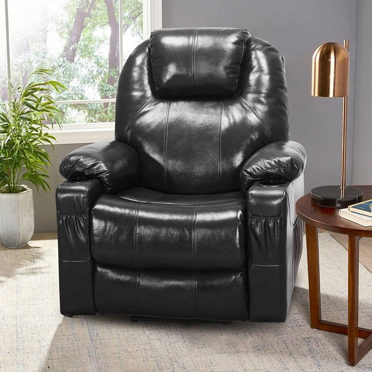 Genuine leather power on sale lift chair