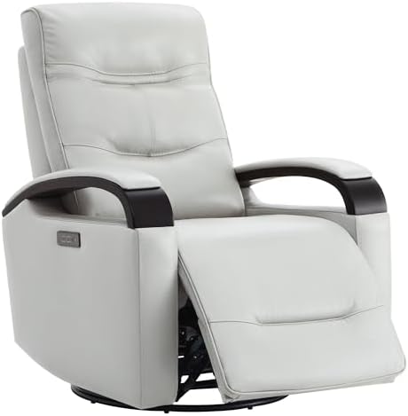 Genuine Leather Power Swivel Glider Rocker Recliner, FSC Certified USB ...