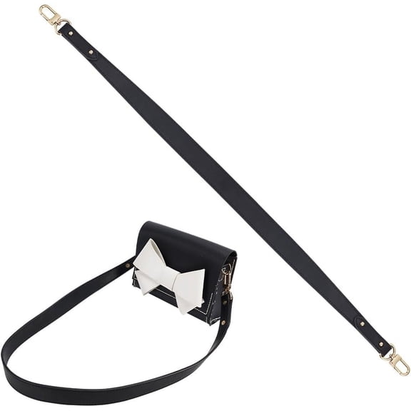 Genuine Leather Purse Strap 38.4 Inch Cowhide Leather Replacement Shoulder Strap Handbag Handle Short Crossbody Strap with Swivel Buckles Purse Shoulder Bag Making Supplies DIY
