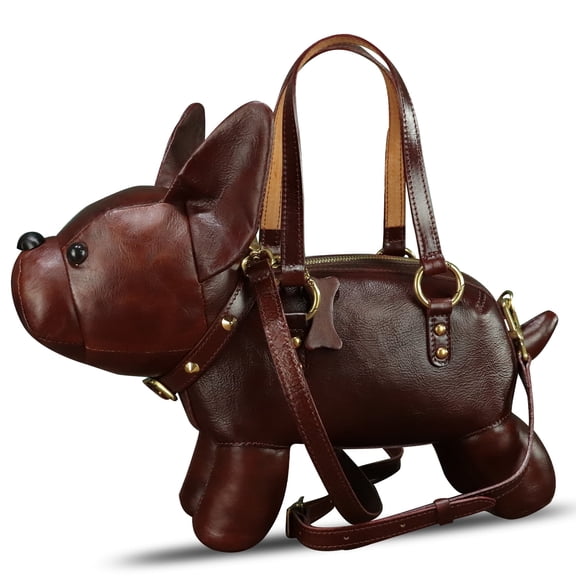 Genuine Leather Purse and Handbag for Women Pig Shape Crossbody Shoulder Bag