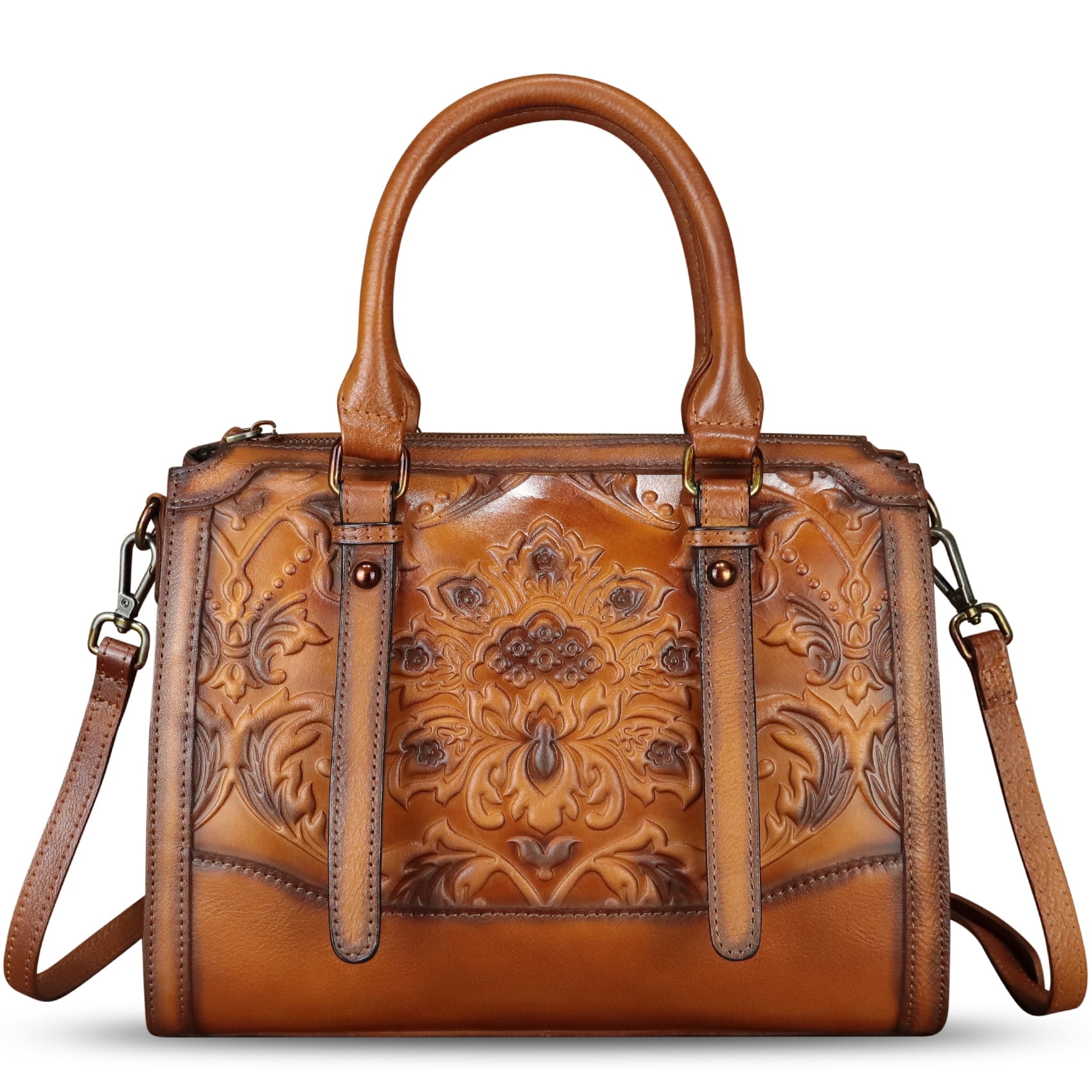 Genuine Leather Purse and Handbag for Women Retro Leather Crossbody Shoulder Bag
