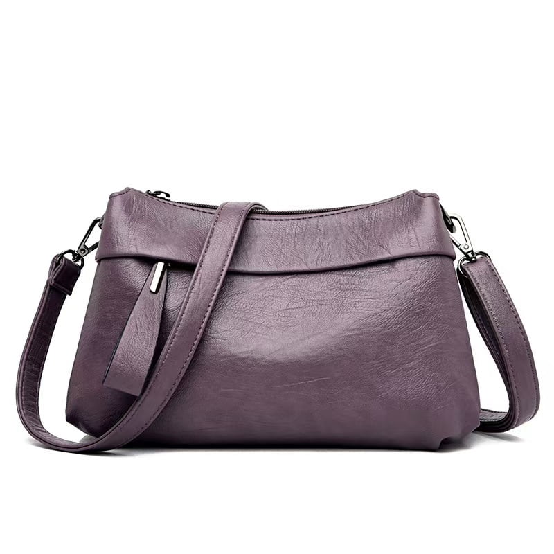 Genuine Leather Purse for Women Hobo Bag Trendy Crossbody Bag and Shoulder Bag with 2 Straps