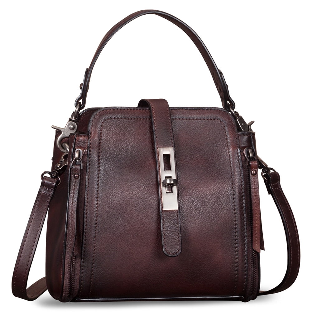 Genuine Leather Purses and Handbags for Women Vintage Crossbody Shoulder Bag