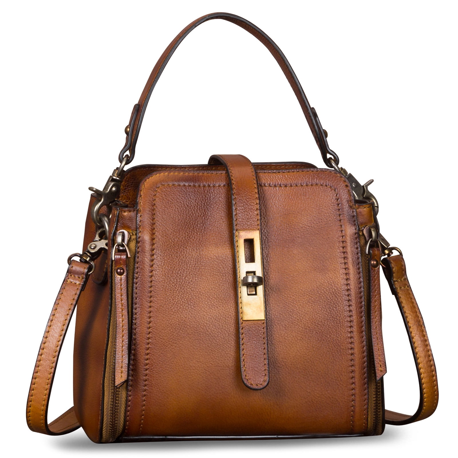 Genuine Leather Purses and Handbags for Women Vintage Crossbody Shoulder Bag