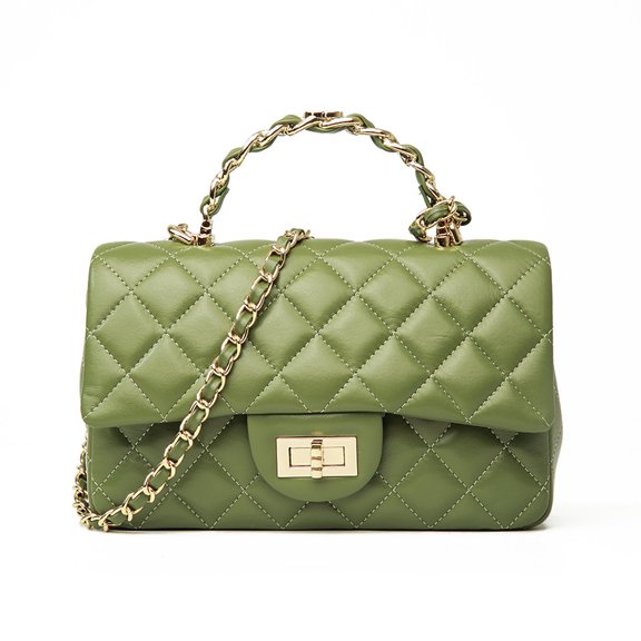 Genuine Leather Quilted Chain Women's Handbag 2025 New Versatile Shoulder Crossbody Small Square Bag