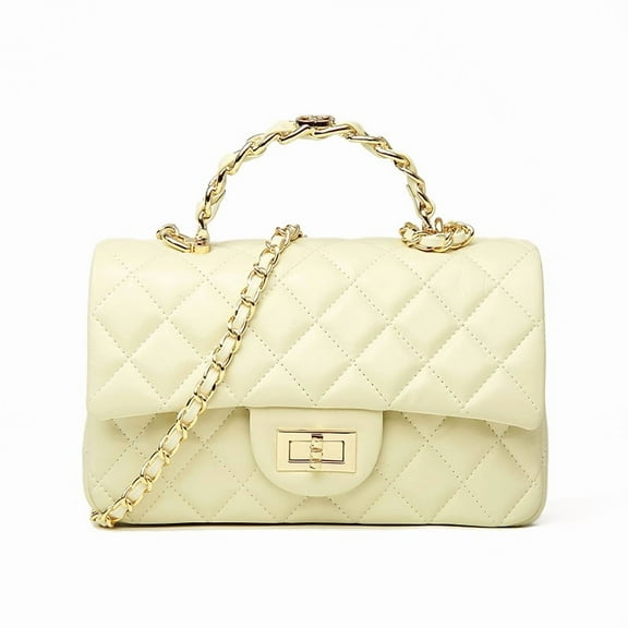 Genuine Leather Quilted Chain Women's Handbag 2025 New Versatile Shoulder Crossbody Small Square Bag
