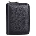 thumbnail image 1 of Genuine Leather RFID Wallet – Ngheia Black Card Holder for Women, Anti-Demagnetization Multi-Slot Design for Credit Cards, Spring Organization Essential (Style A), 1 of 9