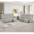 thumbnail image 1 of Genuine Leather Recliner Sofa Set, Power Reclining Sofa Set with USB Charging, Leather Living Room Furniture Set with Cup Holder&Storage (Sofa+LOVESEAT), 1 of 5