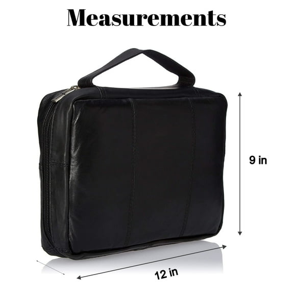 Genuine Leather Religious Book Bible Cover Organizer with Handle