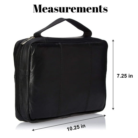 Genuine Leather Religious Book Bible Cover Organizer with Handle