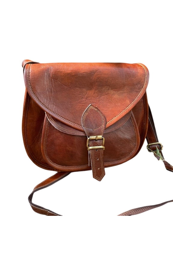 Genuine Leather Saddle Bag Handmade Crossbody Shoulder Purse