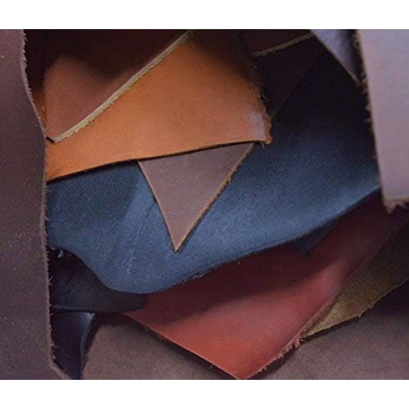 - Genuine Leather Scraps, Oil Tanned 3-5oz, 3lb Cowhide Project Remnant/Scrap Bag