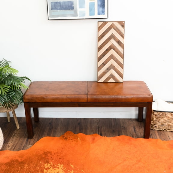 Genuine Leather Seat, Non - Abrasive Cleaning - Keeps Bench Clean Easily, Hygienic Seating