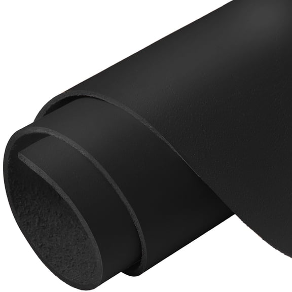 Genuine Leather Sheet for Crafts Full Grain Cowhide Crafting Tooling Leather Black 4x10