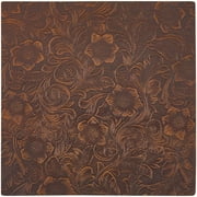 Genuine Leather Sheets 8" x 8" Embossed Leather Fabric Pre Cut Leather Pieces 1.6mm Thick Retro Leathercloth Square Leather Hides DIY Arts Crafts Purse Making Coconut Brown Coconut BrownDIY
