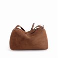 thumbnail image 1 of Genuine Leather Shoulder Bag, Women's Suede Barrel Underarm Crossbody Purse, 1 of 7