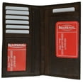thumbnail image 1 of Genuine Leather Sim Checkbook Organizer ID Credit Card Holder Wallet 853 CF, 1 of 5