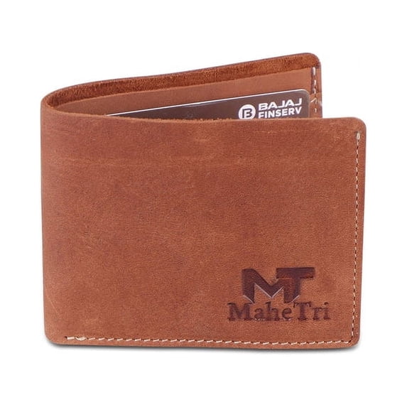 Genuine Leather Slim Bifold Wallet for Men
