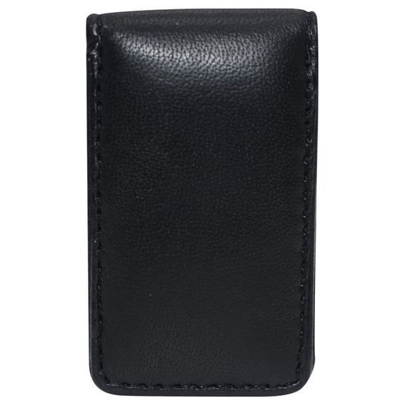 Genuine Leather Slim Magnetic Money Clip Money Bill Holder for Men Black