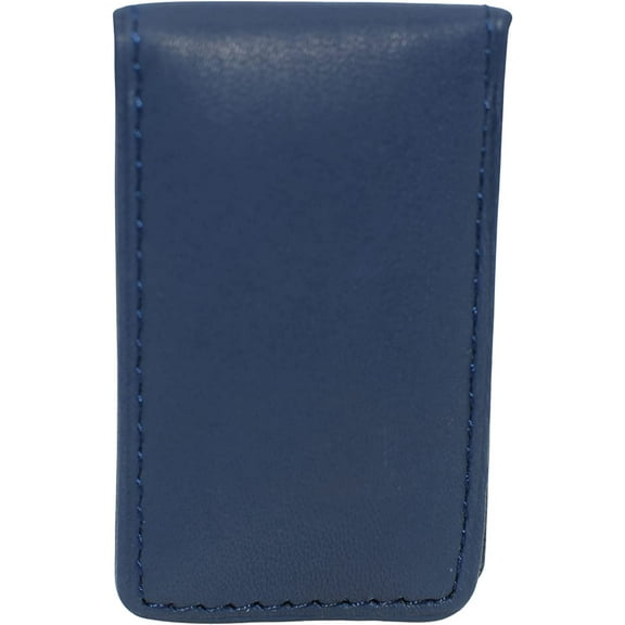 Genuine Leather Slim Magnetic Money Clip Money Bill Holder for Men Blue