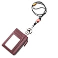 Genuine Leather Slim Minimalist Wallet with Zipper & Lanyard, Saffiano ...