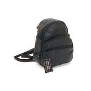 Genuine Leather Small Backpack Casual Daypack Convertible Sling Crossbody Bag
