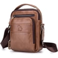 thumbnail image 1 of Genuine Leather Small Messenger Bag for Men Shoulder Bag for Ipad Crossbody Bag Men Handbag Satchel Travel Business, 1 of 7